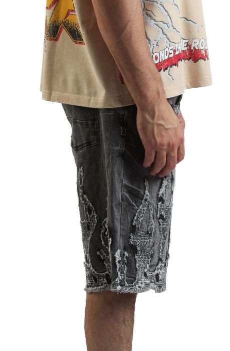 Mechanical Flames Shorts Eris Grey
