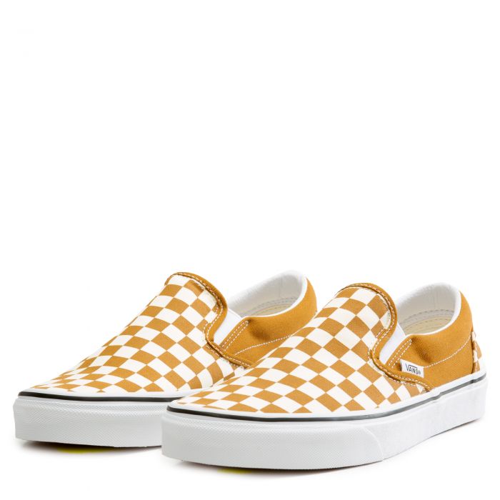 Checkerboard Classic Slip-On Golden Brown/True White
