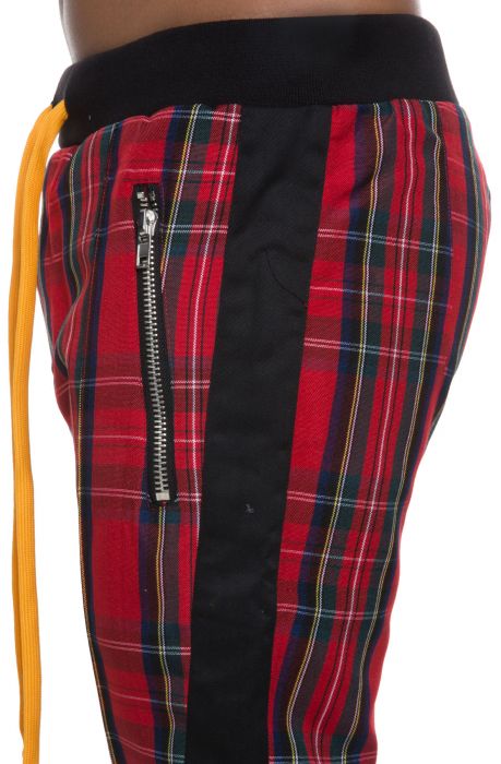 The Tartan Track Pants in Red Red
