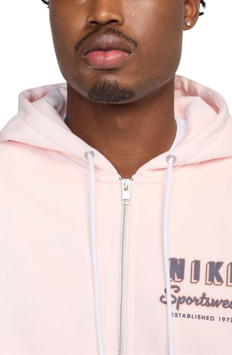  Full-Zip Fleece Hoodie LIGHT SOFT PINK/DARK RAISIN