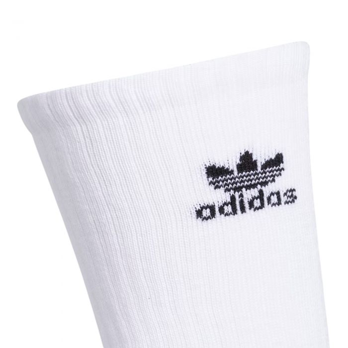 Trefoil Crew Socks 6 Pairs White/Black