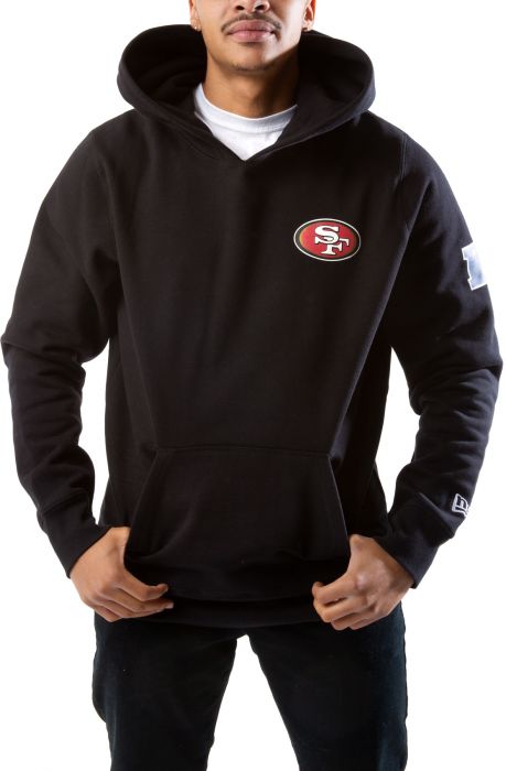 49ers Heavy Fleece Hoodie Black