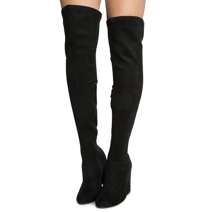 Women's Namaste-03M Thigh High Boots BLACK