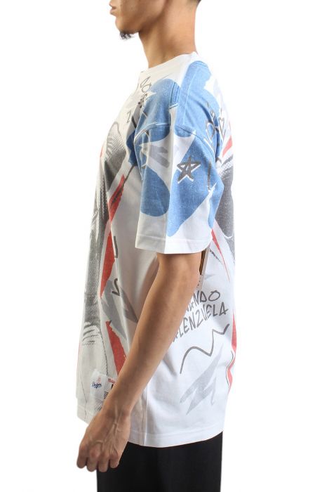 MLB Showstopper Dodgers Fernando Valenzuela T-Shirt  Multi-White