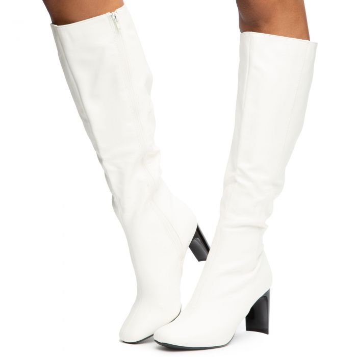 Cup-03 Knee High Boots White