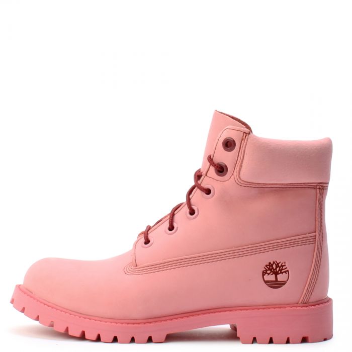 (GS) 6-Inch Premium Waterproof Boot Pink Nubuck