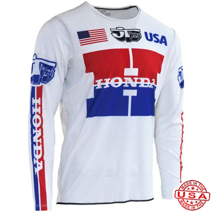 JT Racing Honda Team USA 1981 Flo-Form Pro Jersey (White) White