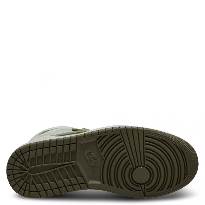 Women's Air Jordan 1 High Method of Make MEDIUM OLIVE/OIL GREEN-SEA GLASS-SEAFOAM