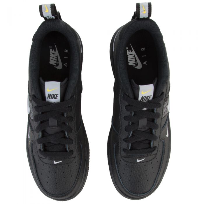(GS) AIR FORCE 1 '07 LV8 UTILITY BLACK/WHITE-BLACK-TOUR YELLOW