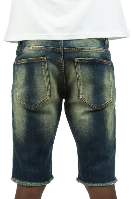 Pierre Patch Denim Shorts Indigo Tint