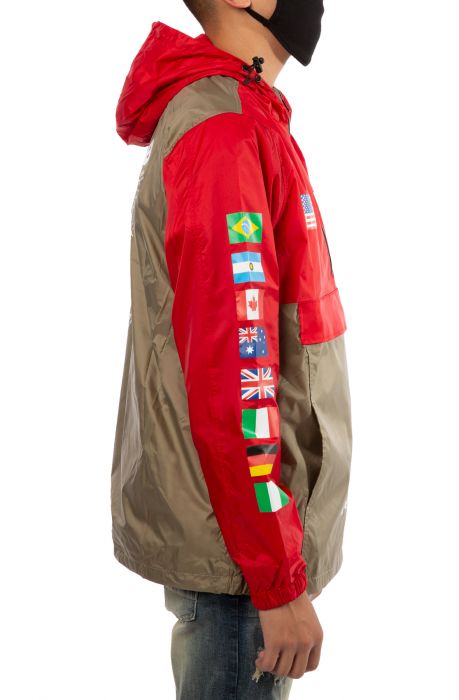 Flags Anorak Jacket Red