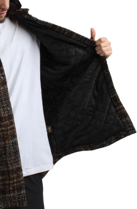 Avry Hooded Flannel Houndstooth