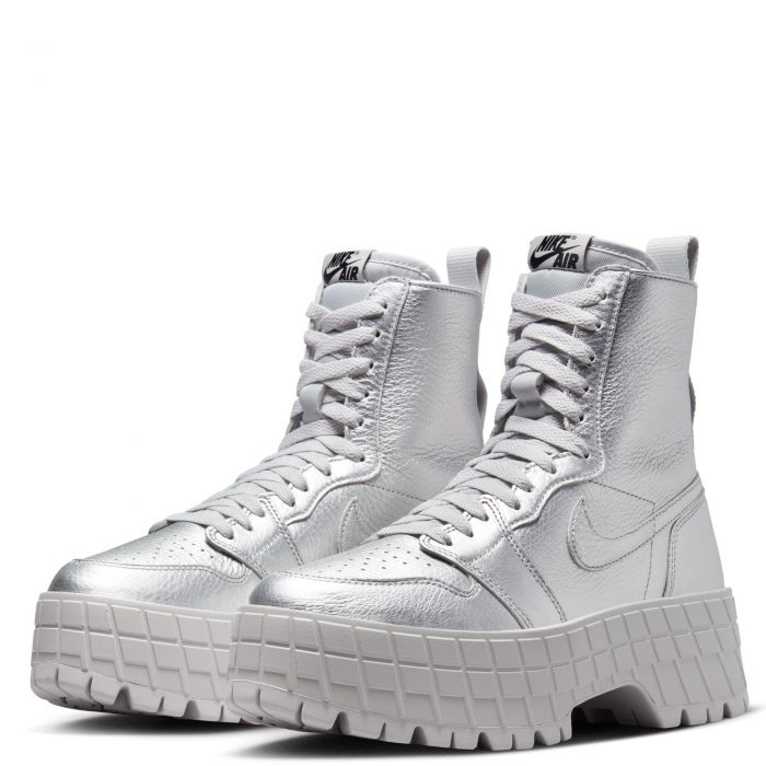 Air Jordan 1 Brooklyn Boots Metallic Silver/Neutral Grey