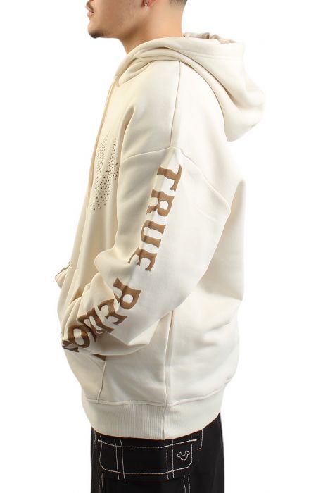 Studded Horseshoe Hoodie  Winter White