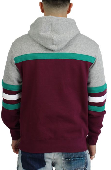 Anaheim Ducks Coach Hoodies Purple/Grey/Green