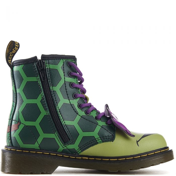 Dr. Martens for Kids: Ninja Turtle Donatello (Donnie) Boots Green