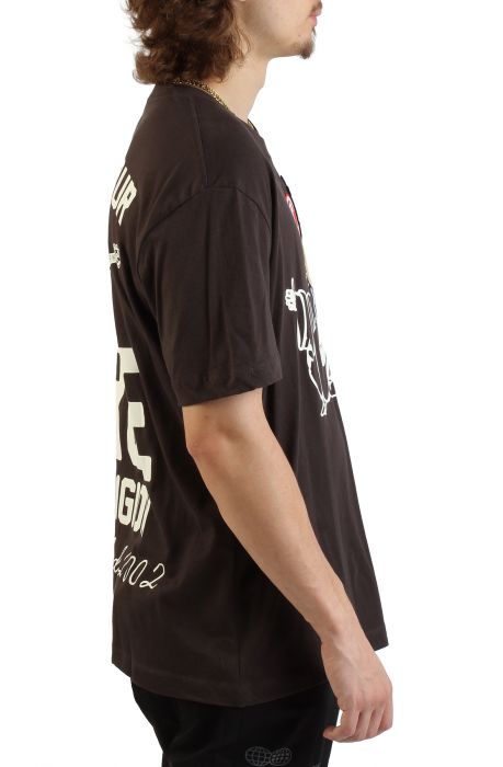 Patch Buddha T-Shirt  Dark Brown/Kalamata