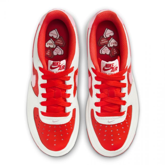 GS Valentine's Day Air Force 1 Summit White/Pink Foam-Lt Crimson