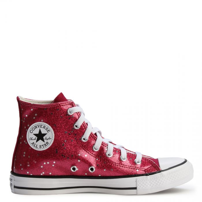 Grade-School Chuck Taylor All Star Glitter Sporty Berry/White/Egret
