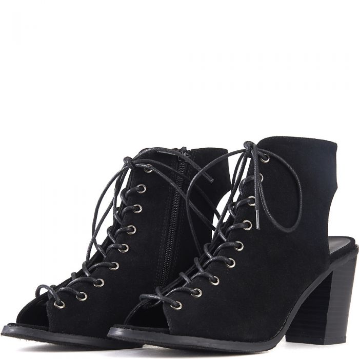 Tyler-11 Lace-Up Ankle Bootie Black