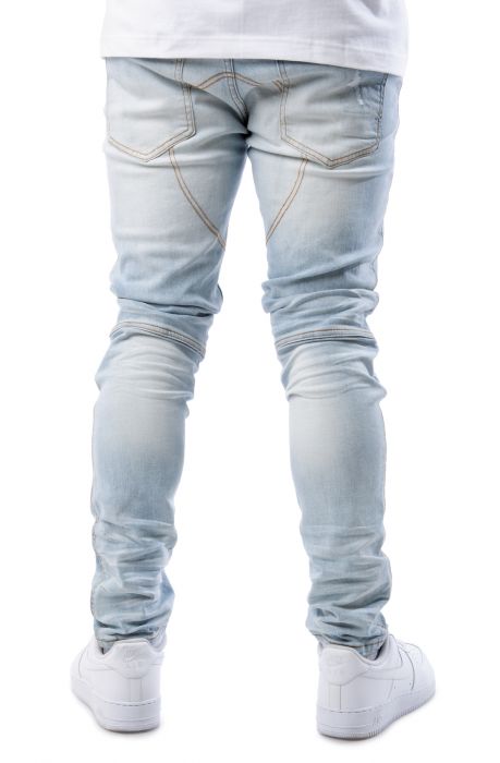 Greyson V3 Moto Knee Jeans Ice Blue