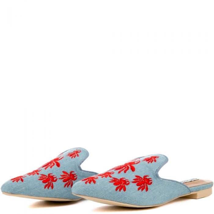 Cape Robbin Cell-18 Blue Mules Denim Blue