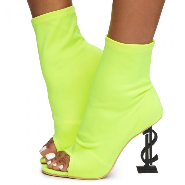 Dollar Sign Heel O/T Lime