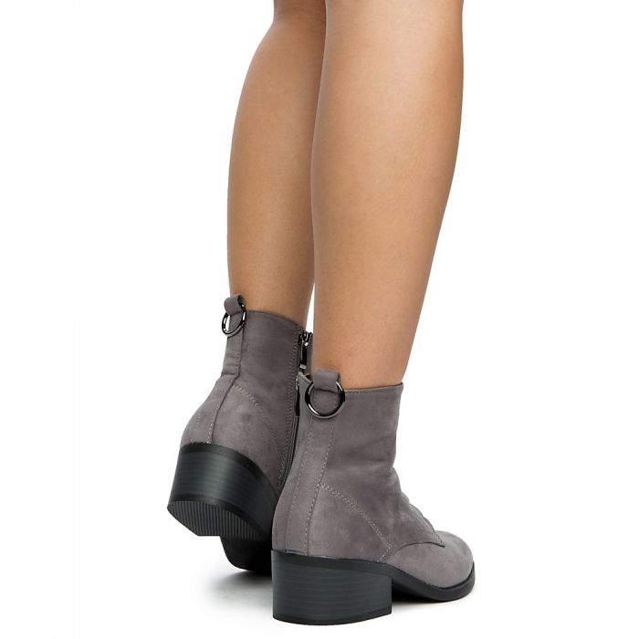 Women's Kennedy-01 Combat Boots Grey