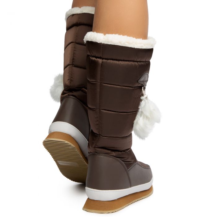 Snowy-01 Snow Boots Brown