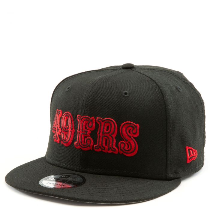 NEW ERA “TEAM SCRIPT SF 49ERS SNAPBACK (BLACK/RED) - ShopperBoard