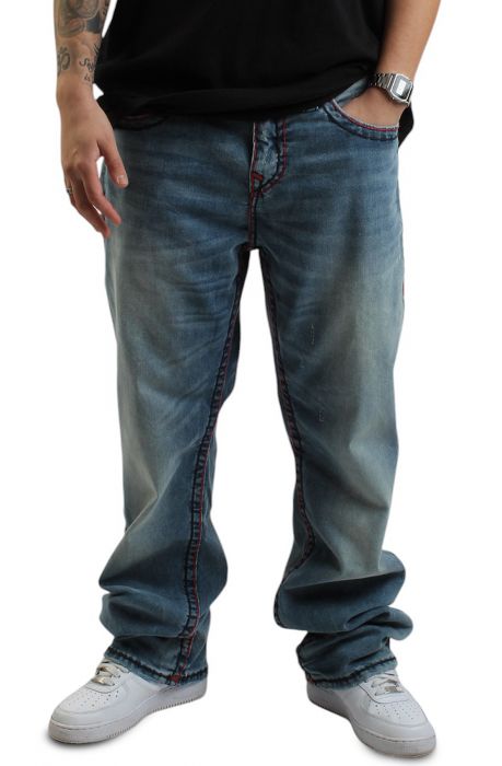 Ricky Super Triple Logo Denim Groton Light Wash