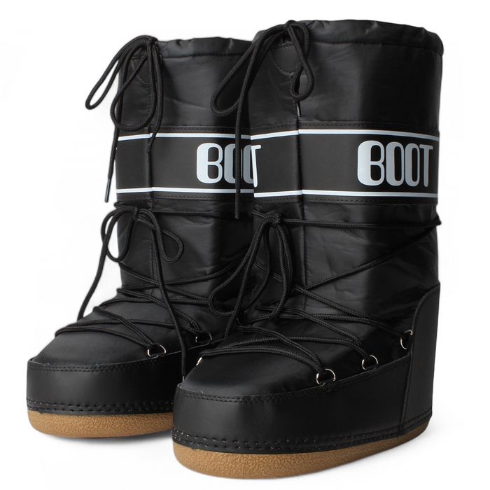 Jupiter-03 Fluffy Snow Boot  Black