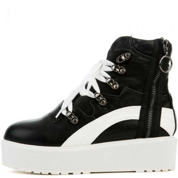 CAPE ROBBIN Trixi-1 Black Platform Sneaker TRIXI-1/BLACK - Shiekh