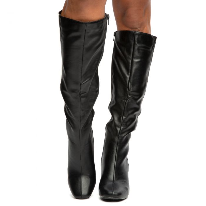 BAMBOO Cup-03 Knee High Boots JPM CUP-03-BLKWHT - Shiekh