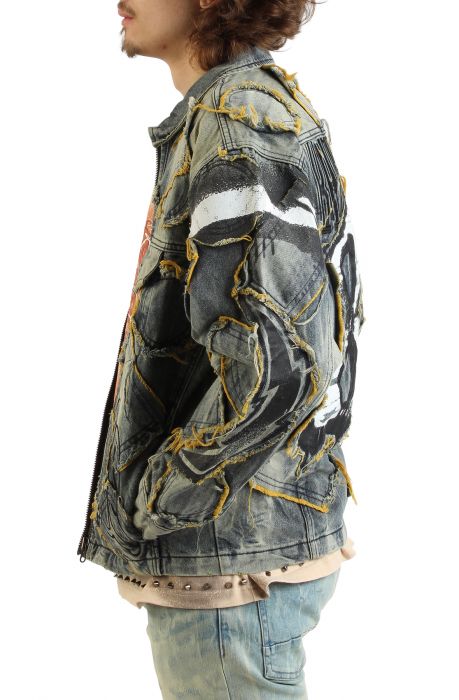 Victory Denim Cut Jacket Kelly Blue