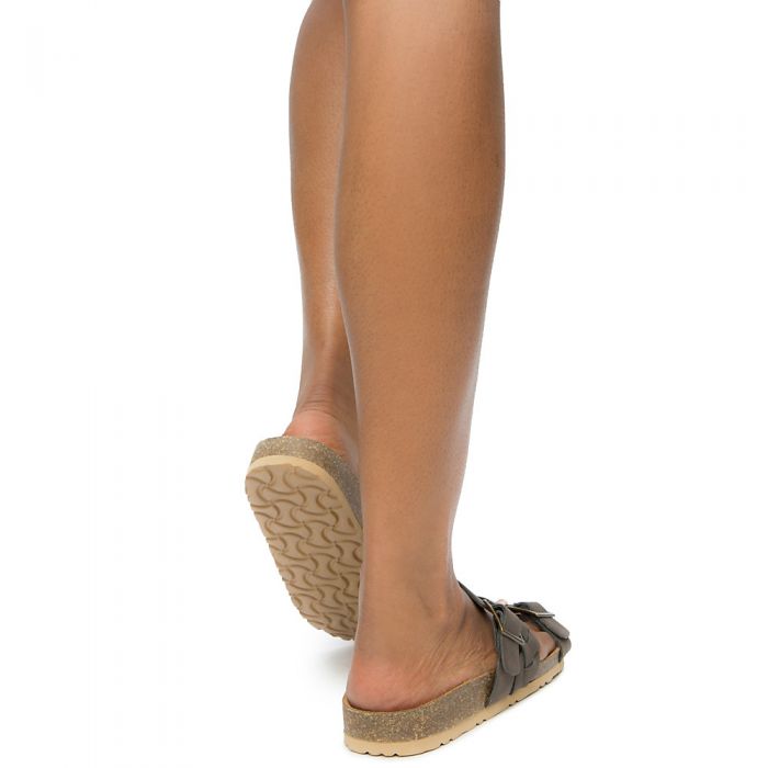 Women's Make-S Slides DARK BROWN