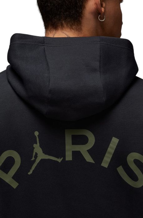 Paris Saint-Germain Fleece Pullover Hoodie Black
