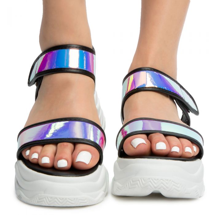 STAR-12 PLATFORM SANDALS BLACK