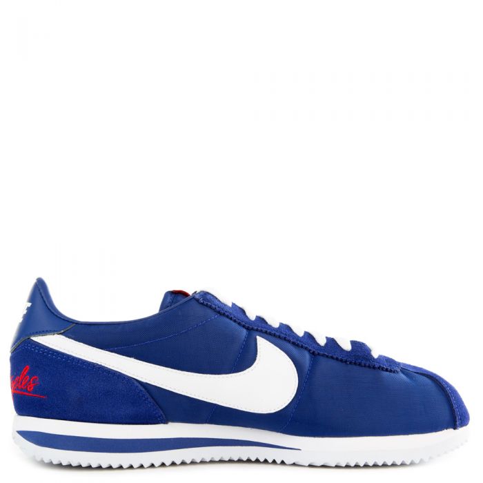 nike cortez shoes blue and white
