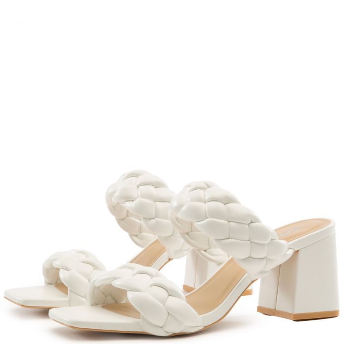Mostly-S High Heels White PU