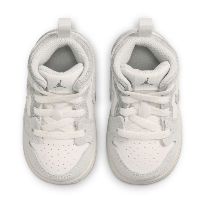 Toddler Jordan 1 Mid SE Neutral Grey/Smoke Grey-Sail