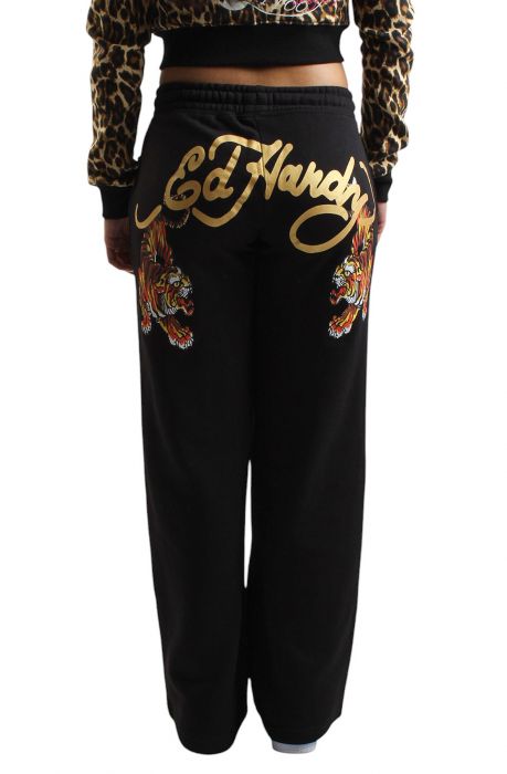  Tiger Fleece Jogger Pants Black