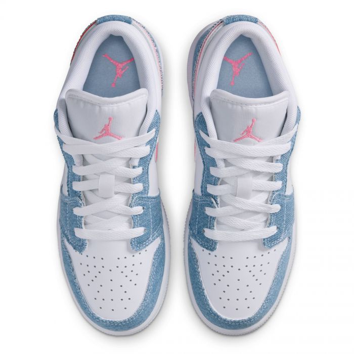 Grade-School Air Jordan 1 Low SE Cobalt Bliss/Pink Glow-White