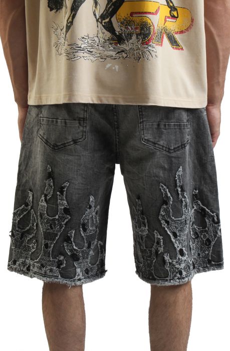 Mechanical Flames Shorts Eris Grey