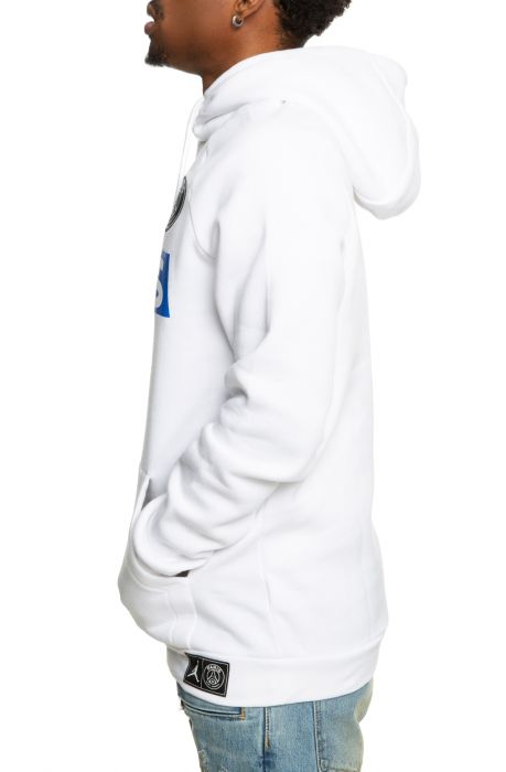 Jumpman Paris Saint-Germain Pullover Hoodie White/University Red