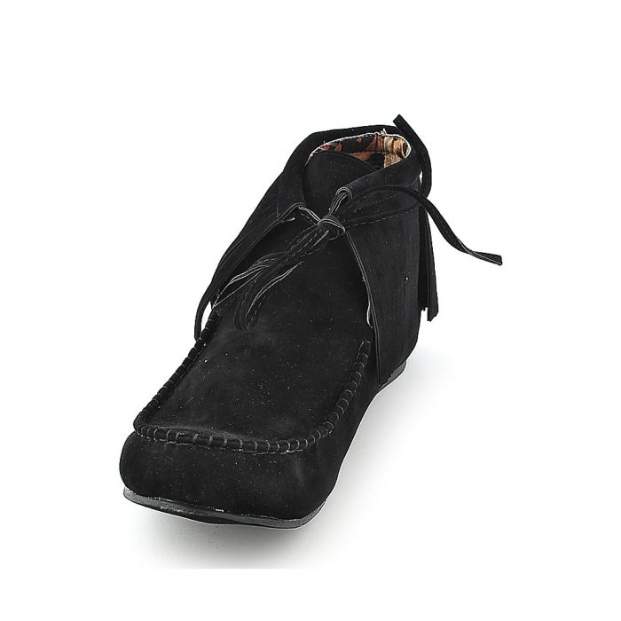 Women's Black Fringe Ankle Boot Avid-2 Black