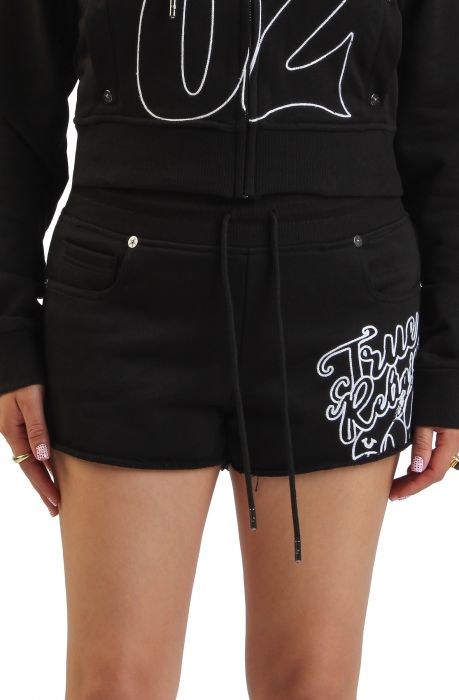 Joey Low Rise Terry Short  Black/White