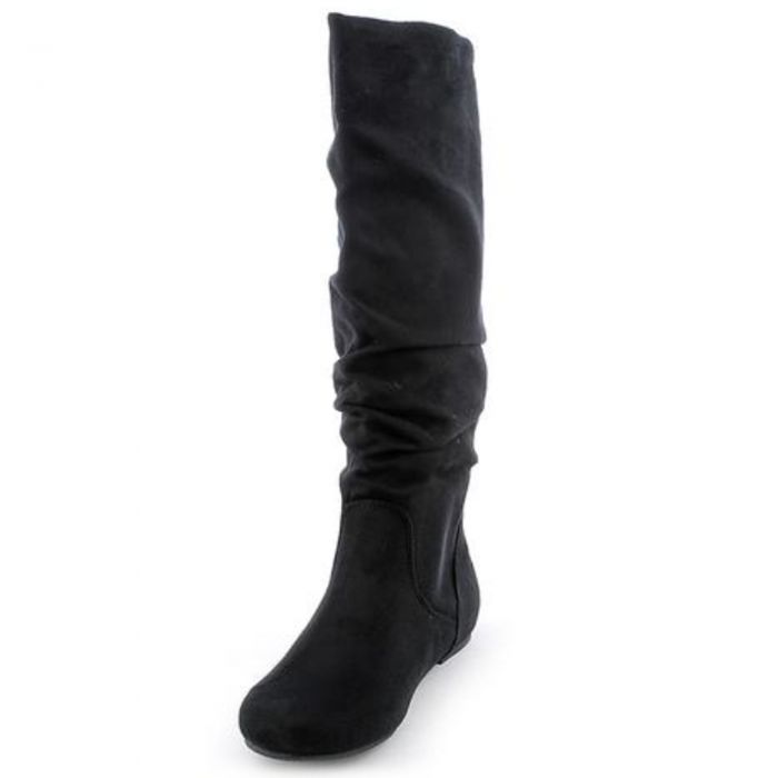 Flat Boot Zulu-S Black Suede Black