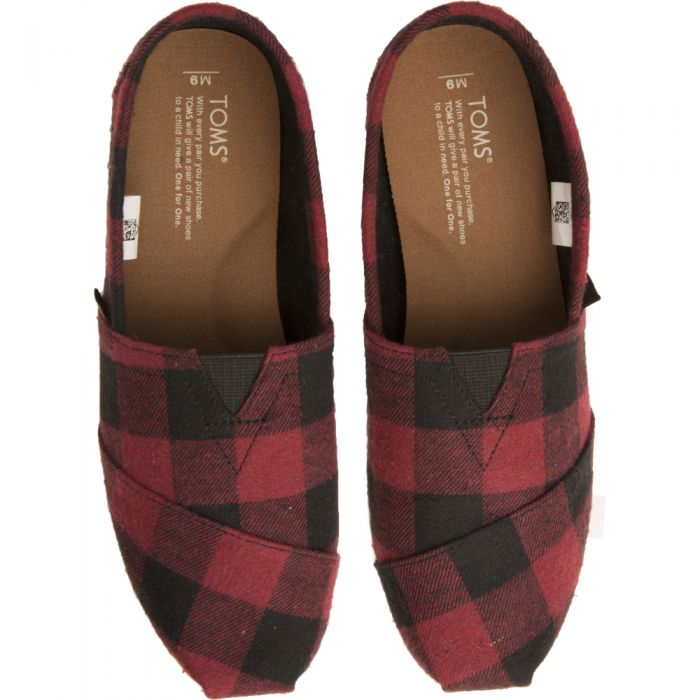 toms red plaid boots