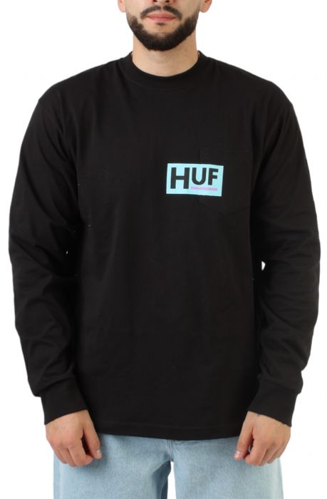 Busy Pocket Long Sleeve T-Shirt Black